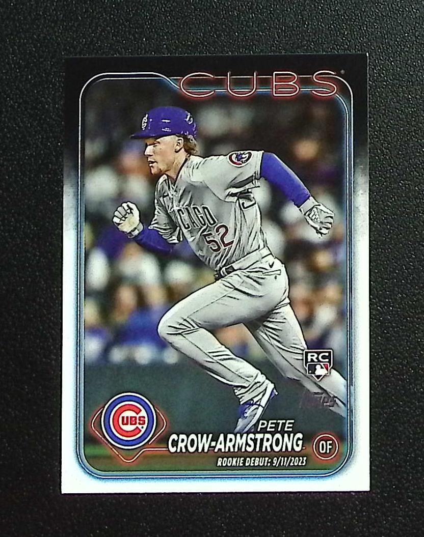 Pete Crow-Armstrong Rookie Card 2024 Topps Update #US91 Chicago Cubs: Topps, Bowman, & Fanatics Baseball MLB Trading & Sports Cards, Sports Cards for Sale Near Me, World Series & Hall of Fame Players Memorabilia, Refractors, X-Fractors, Numbered, SP, SSP, Valuable Aucti