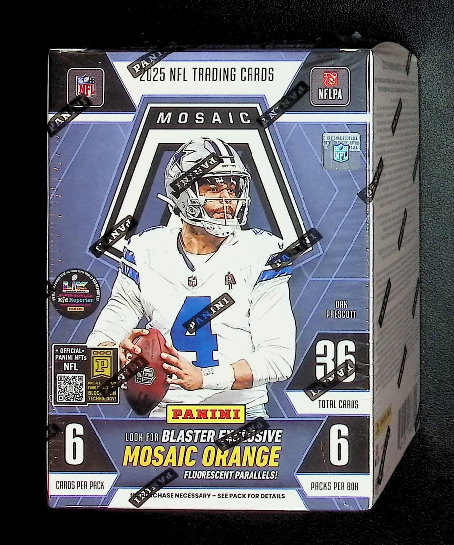 2025 Panini Mosaic Football BLASTER BOX - Jaxson Dart, Cam Skattebo, Emeka Egbuka, Ashton Jeanty,: Panini Rookie Football NFL Trading & Sports Cards, Rookie Cards in This Set are Jaxson Dart, Cam Ward, Shedeur Sanders, Cam Skattebo, Travis Hunter, Football & Sports Cards for Sale Near Me, Silver, W