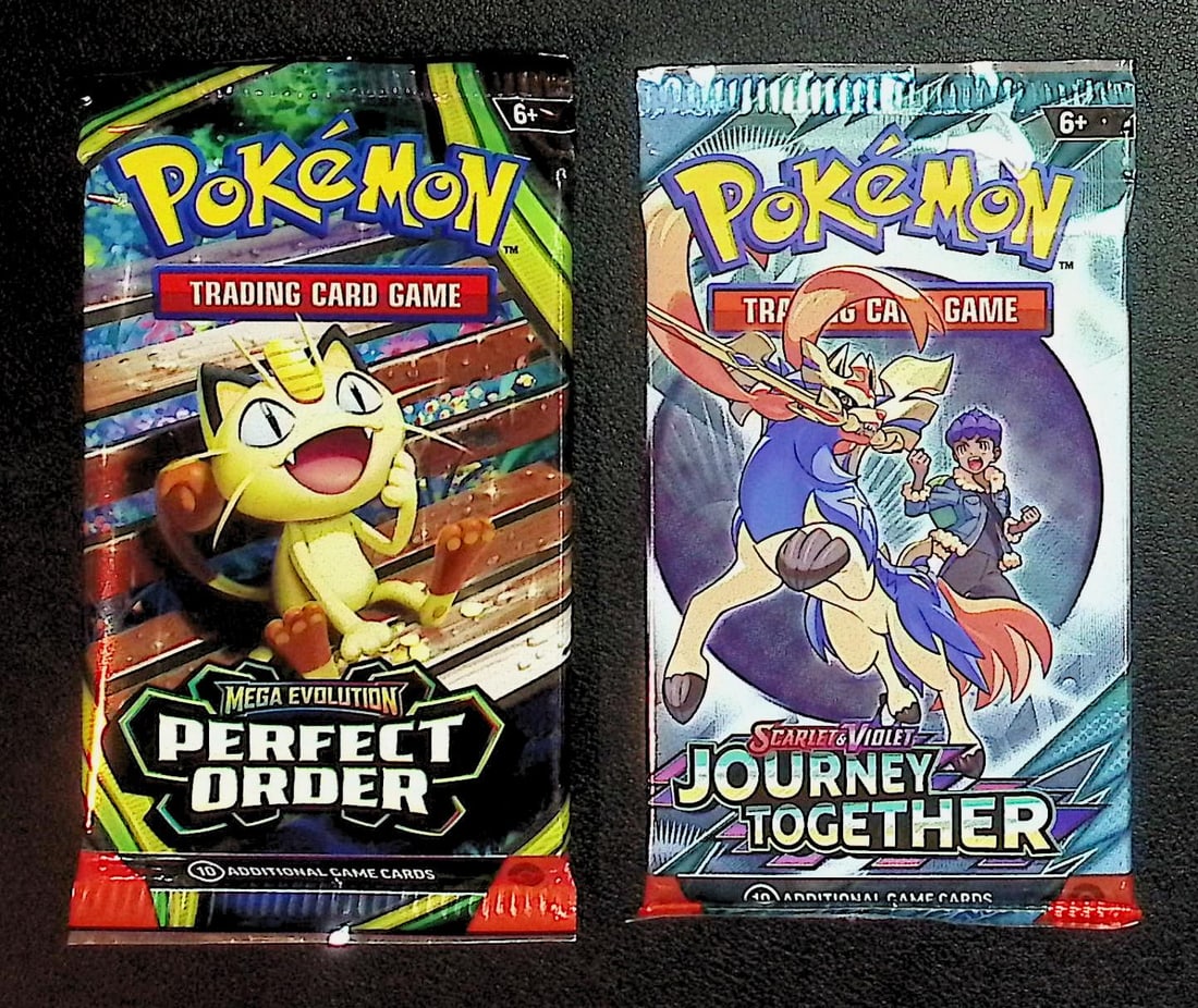 2 COUNT: 1 - Pokemon Journey Together & 1 - Perfect Order Booster Packs: Pokemon Trading Card Game Cards, Charizard, Pikachu, Mewto, EX, Referse Holo, Holo Rare Cards, Secret Rare Cards, Full Art Cards, Evee, 3 Stars Ultra Rare Cards, Double Rare, Illustration Rare, Specia