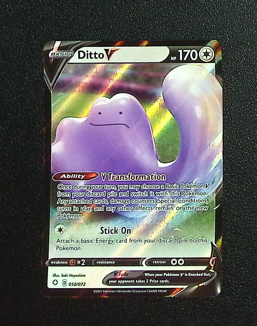 Pokemon Shining Fates Ditto V #50: Pokemon Trading Card Game Cards, Charizard, Pikachu, Mewtwo, Reverse Holo, Holo Rare, Secret Rare Cards, Full Art Cards, Eevee, Ultra Rare Card, Illustration Rare, Special Illustration Rare SIR