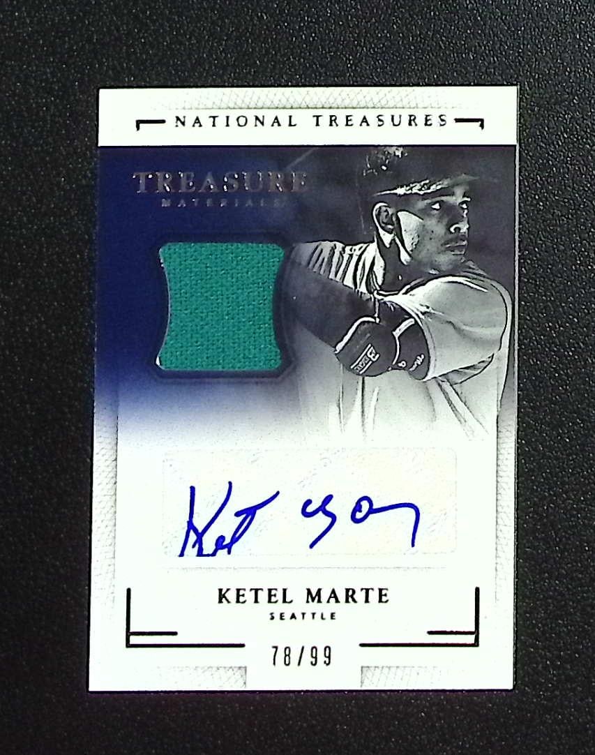 Ketel Marte Rookie Patch Auto /99 2016 National Treasures #TSM-KM Mariners, DBacks: Panini, Donruss, & Donruss Optic Baseball MLB Trading & Sports Cards, Sports Cards for Sale Near Me, Prizm, Mosaic, Select, SP, SSP, Auction Memorabilia Lots for Sale On Line, World Series & Hall of F