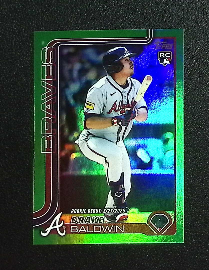 Drake Baldwin Rookie Card Green Rainbow Foil /99 2025 Topps Chrome Update #US113: Topps, Bowman, & Fanatics Baseball MLB Trading & Sports Cards, Sports Cards for Sale Near Me, World Series & Hall of Fame Players Memorabilia, Refractors, X-Fractors, Numbered, SP, SSP, Valuable Aucti