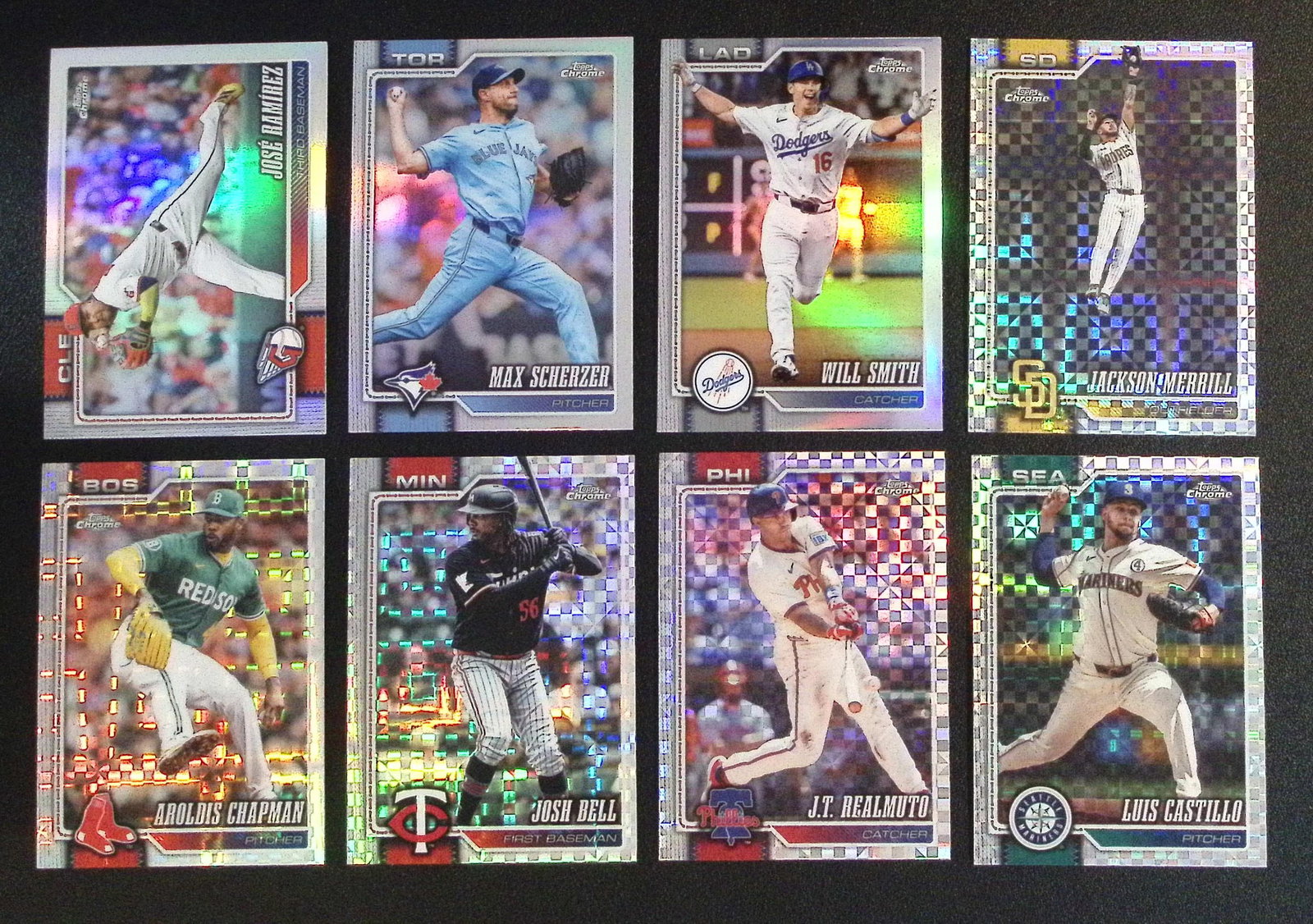 Lot of 8 2025-26 Topps Chrome Baseball Refractors & Xfractors. All Different: Topps, Bowman, & Fanatics Baseball MLB Trading & Sports Cards, Sports Cards for Sale Near Me, World Series & Hall of Fame Players Memorabilia, Refractors, X-Fractors, Numbered, SP, SSP, Valuable Aucti