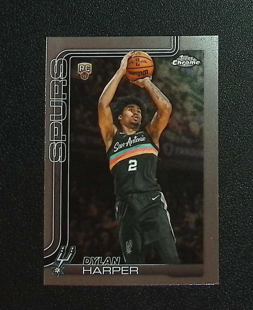 Dylan Harper Rookie Card 2025-26 Topps Chrome Update #152 San Antonio Spurs: Topps & Bowman Basketball NBA Trading & Sports Cards, Sports Cards for Sale Near Me, Chrome, Refractor, SP, SSP, Valuable Auction Memorabilia Lots Sold On Line, NBA Championship & Hall of Fame Player 