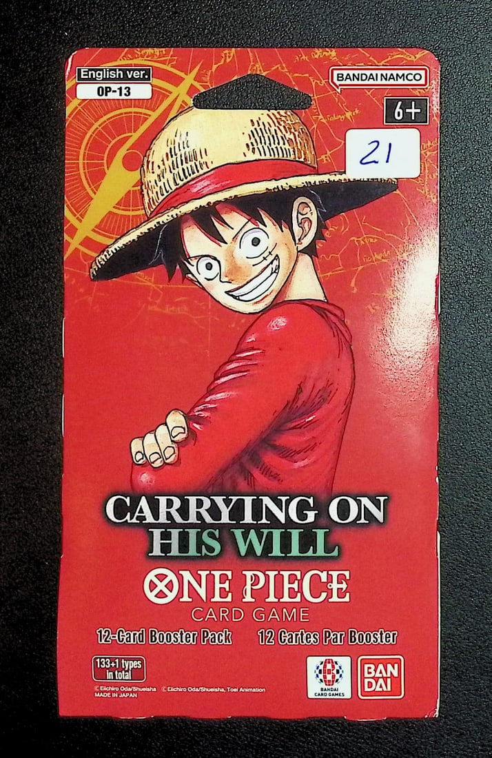 2026 One Piece Carrying on His Will OP-13 12 Card TCG Booster Pack (1 of 1)
