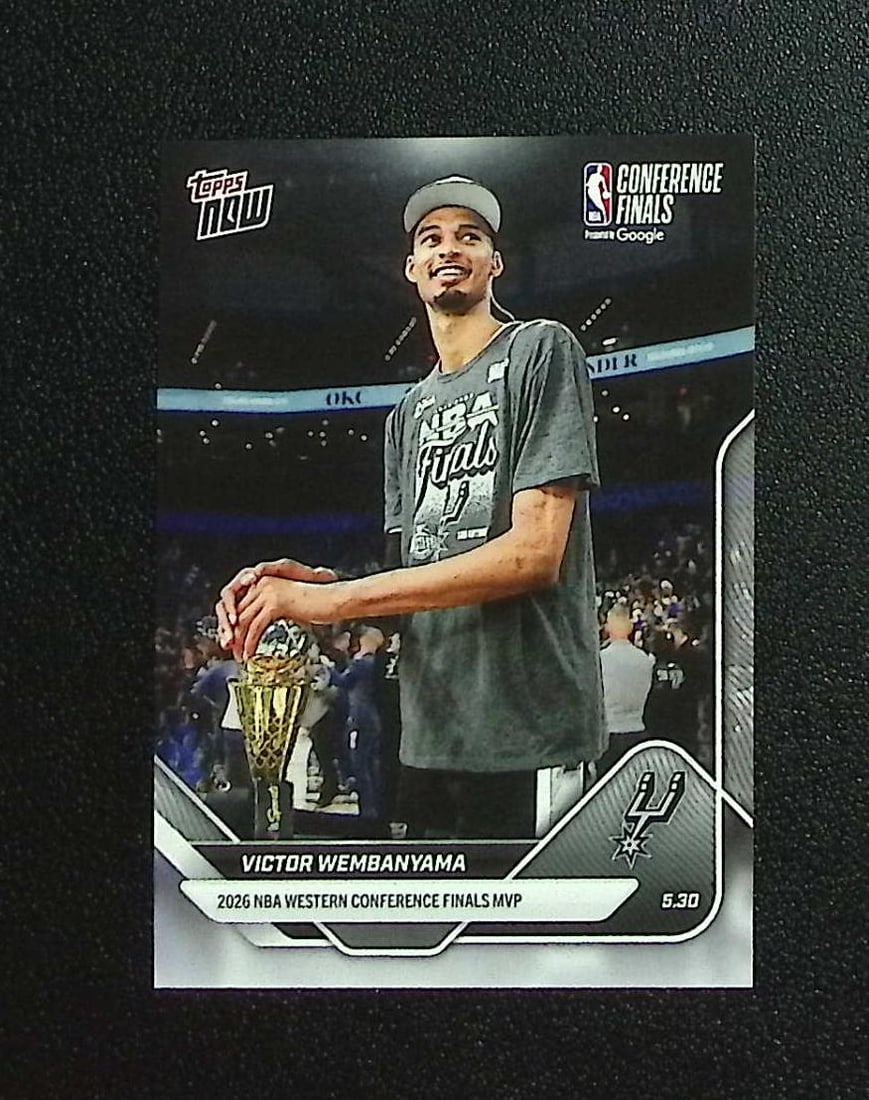 Victor Wembanyama Conference Finals MVP 2026 Topps Now #324 San Antonio Spurs: Topps & Bowman Basketball NBA Trading & Sports Cards, Sports Cards for Sale Near Me, Chrome, Refractor, SP, SSP, Valuable Auction Memorabilia Lots Sold On Line, NBA Championship & Hall of Fame Player