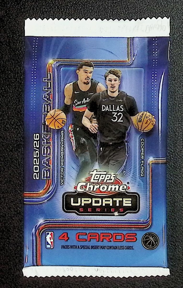 2025 Topps Chrome Update Series Basketball BLASTER BOX PACK - Cooper Flagg Rookie Card: Topps Chrome Basketball NBA Trading & Sports Cards, Victor Wembanyama, Brandon Miller, Amen Thompson, Scoot Henderson, Ausar Thompson, Autographs, Signatures, Green Topps Logo Refractor, Auction Lots 