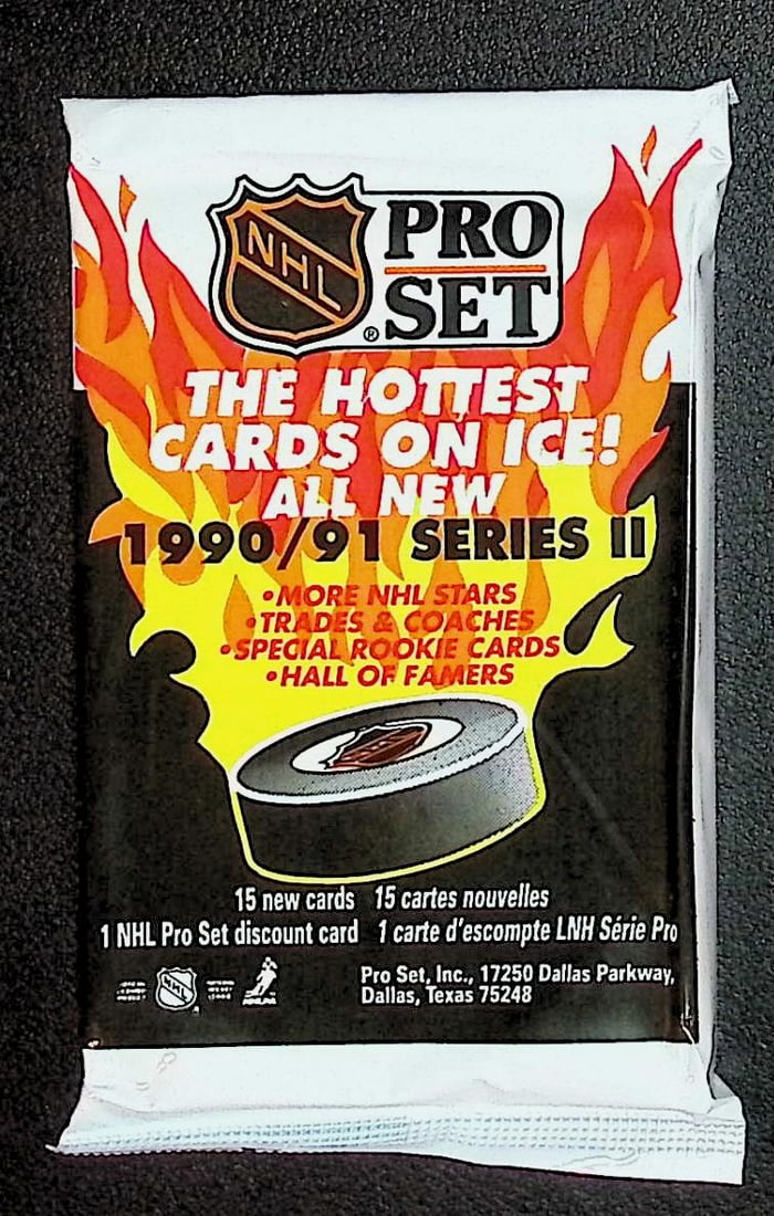 1990-91 Pro Set Series 2 Vintage Hockey Card Factory Sealed Retail Box Pack Sports Cards: Pro Set Vintage Hockey NHL Trading & Sports Cards, Brett Hull, Ray Bourque, Patrick Roy, Mario Lemieux, Wayne Gretzky, Sports Cards for Sale Near Me, Auction Lots for Sale on Line, Stanley Cup Winners