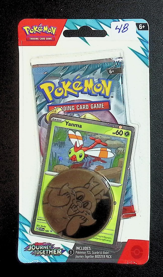 Pokemon Journey Together Check Lane Blister Hanger w/ 1 Coin & 1 Promo Card: Pokemon Trading Card Game Cards, Charizard, Pikachu, Mewto, EX, Referse Holo, Holo Rare Cards, Secret Rare Cards, Full Art Cards, Evee, 3 Stars Ultra Rare Cards, Double Rare, Illustration Rare, Specia