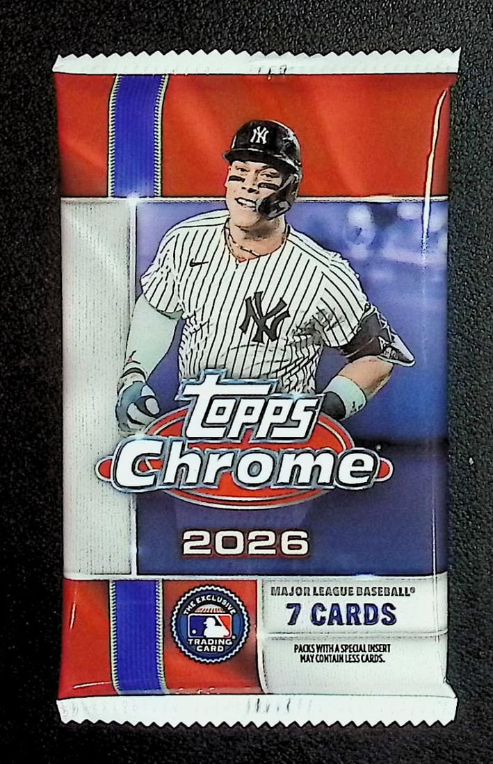 2026 Topps Chrome Baseball Blaster Box Pack: Factory Sealed Topps Baseball MLB Trading & Sports Cards, Rookie Cards in this set are Jack Caglianone, Speckled, SP, SSP, Variations, Autographs, Chrome, Refractors, 1976 Topps, Sports Cards for Sale