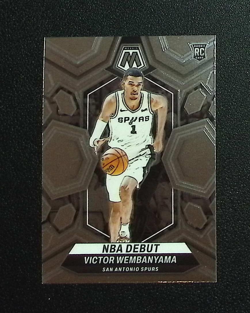 Victor Wembanyama Rookie Card 2023-24 Mosaic #257 San Antoino Spurs: Panini, Donruss Optic, Donruss Select, Prizm, Mosaic, Contenders, Revolution, Phoenix, NBA Hoops, Rookie NFL Sports Trading Cards, Silver, SP, SSP, Wave Prizms, Numbered Cards, Basketball sports Cards