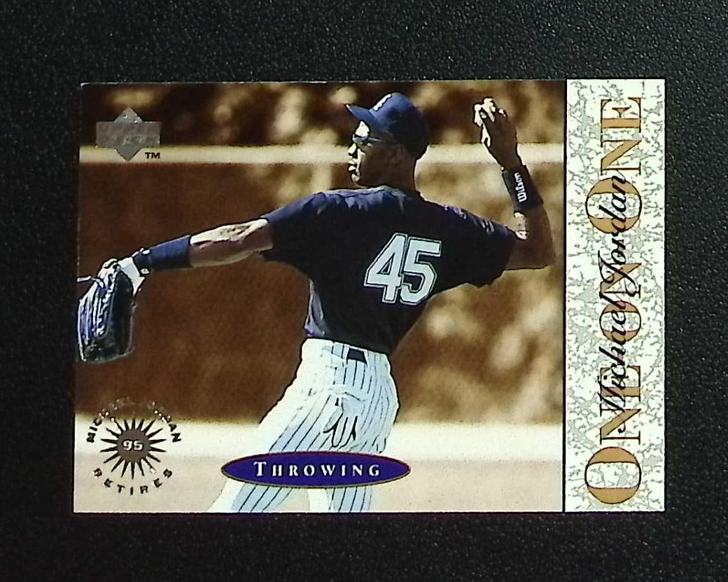 Michael Jordan One on One 1995 Upper Deck #1 Chicago White Sox: Upper Deck Basketball NBA Trading & Sports Cards, Sports Cards for Sale Near Me, Chrome, Refractor, SP, SSP, Valuable Auction Memorabilia Lots Sold On Line, NBA Championship & Hall of Fame Player Card