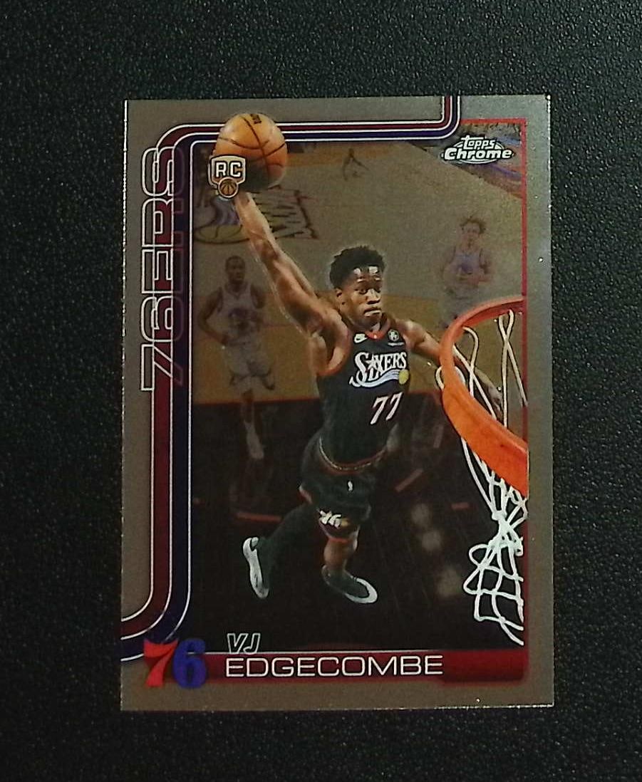 Vj Edgecombe Rookie Card 2025-26 Topps Chrome Update #153 Philadelphia 76ers: Topps & Bowman Basketball NBA Trading & Sports Cards, Sports Cards for Sale Near Me, Chrome, Refractor, SP, SSP, Valuable Auction Memorabilia Lots Sold On Line, NBA Championship & Hall of Fame Player 