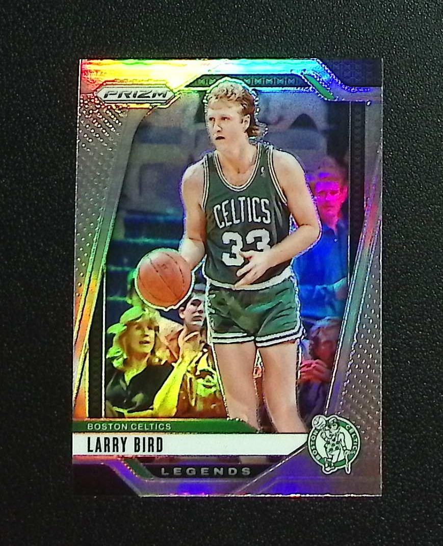 Larry Bird Silver Prizm 2024-25 Panini Prizm #299 Boston Celtics: Panini, Donruss Optic, Donruss Select, Prizm, Mosaic, Contenders, Revolution, Phoenix, NBA Hoops, Rookie NFL Sports Trading Cards, Silver, SP, SSP, Wave Prizms, Numbered Cards, Basketball sports Cards