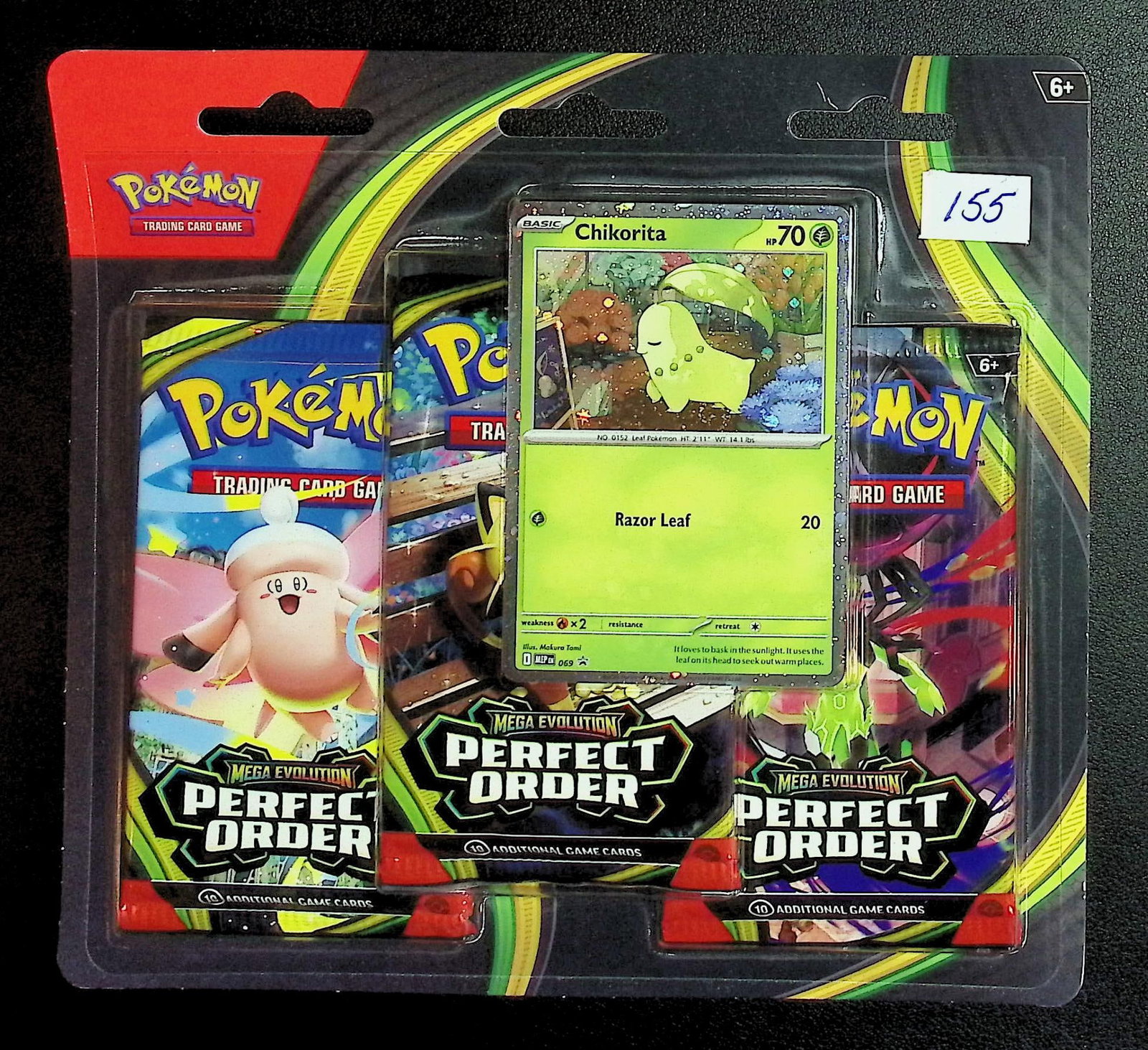 2025 Pokemon Perfect Order Blister 3 Pack Blister Booster Pack Set: Pokemon Trading Card Game Cards, Charizard, Pikachu, Mewto, EX, Referse Holo, Holo Rare Cards, Secret Rare Cards, Full Art Cards, Evee, 3 Stars Ultra Rare Cards, Double Rare, Illustration Rare, Specia