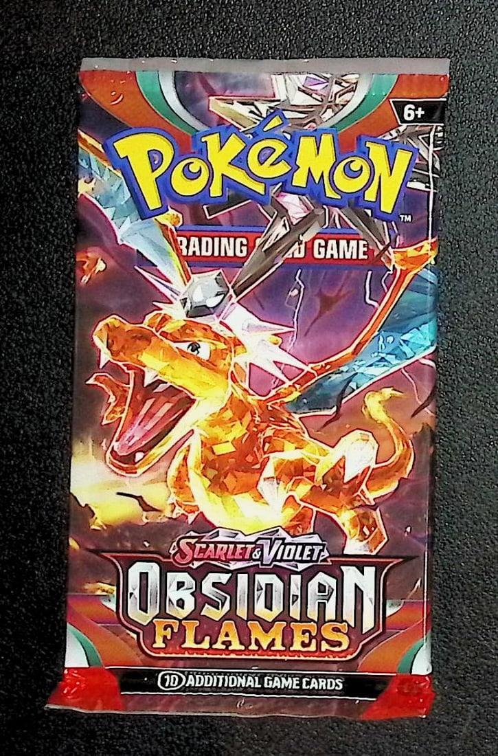2023 Pokemon Scarlet & Violet Obsidian Flames 10 Card Booster Pack TCG: Pokemon Trading Card Game Cards, Charizard, Pikachu, Mewto, EX, Referse Holo, Holo Rare Cards, Secret Rare Cards, Full Art Cards, Evee, 3 Stars Ultra Rare Cards, Double Rare, Illustration Rare, Specia