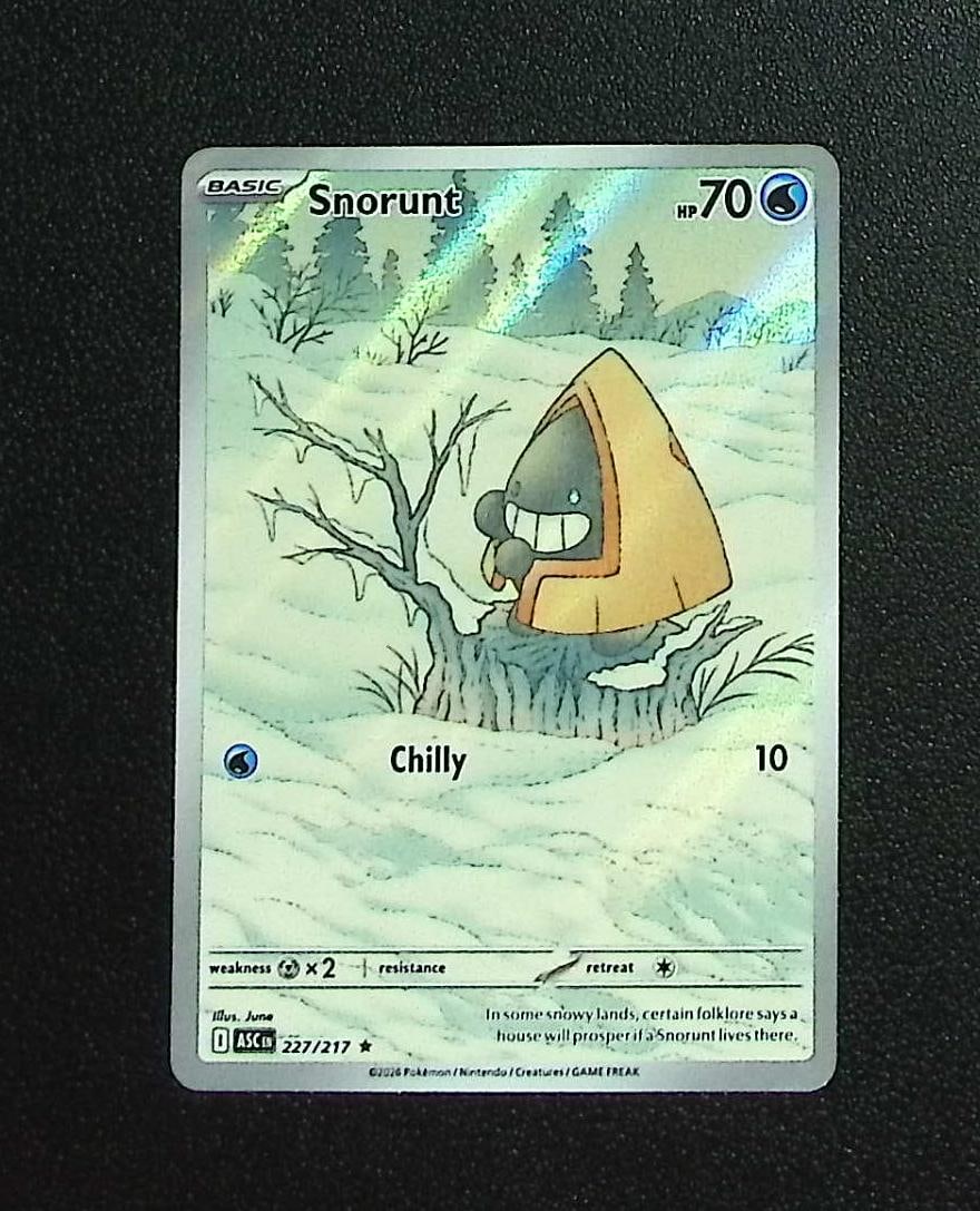 Pokemon Ascended Heroes Snorunt Illustration Rare #227: Pokemon Trading Card Game Cards, Charizard, Pikachu, Mewtwo, Reverse Holo, Holo Rare, Secret Rare Cards, Full Art Cards, Eevee, Ultra Rare Card, Illustration Rare, Special Illustration Rare SIR