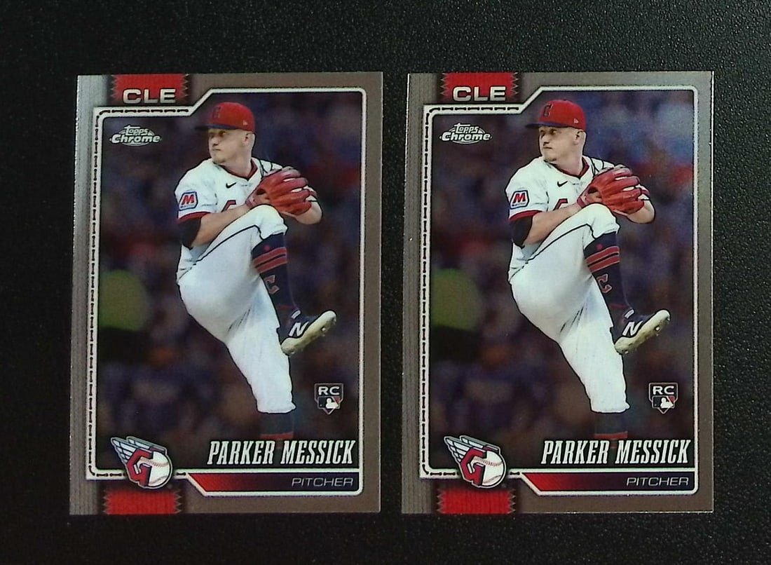 Lot of 2 Parker Messick Rookie Cards 2026 Topps Chrome #184 Cleveland Guardians: Topps, Bowman, & Fanatics Baseball MLB Trading & Sports Cards, Sports Cards for Sale Near Me, World Series & Hall of Fame Players Memorabilia, Refractors, X-Fractors, Numbered, SP, SSP, Valuable Aucti