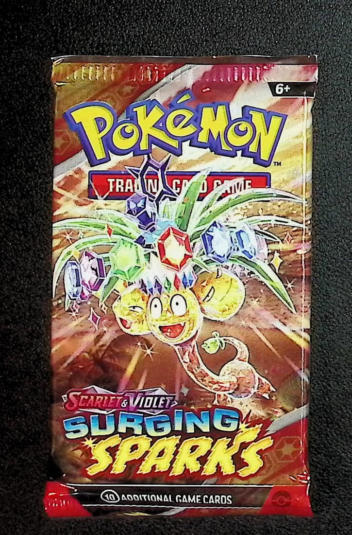 Pokemon Scarlet & Violet Surging Sparks 10 Card TCG Booster Pack, Charizard, Pikachu, Holo: Pokemon Trading Card Game Cards, Charizard, Pikachu, Mewto, EX, Referse Holo, Holo Rare Cards, Secret Rare Cards, Full Art Cards, Evee, 3 Stars Ultra Rare Cards, Double Rare, Illustration Rare, Specia