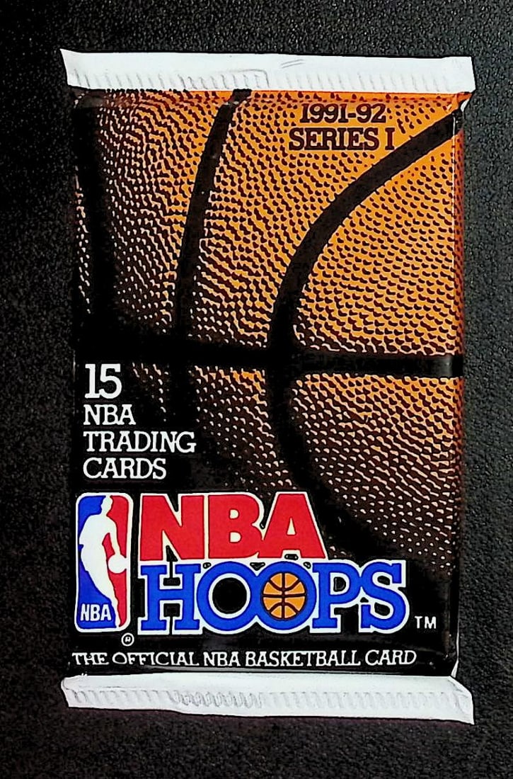 1991 NBA Hoops SERIES 1 Vintage Basketball Cards Retail Box Pack New Factory Sealed: Vintage Valuable Basketeball NBA Trading & Sports Cards Sold On Line, Michael Jordan, Chicago Bulls, David Robinson Rookie Card, Shawn Kemp Rookie Card, Magic Johnson, Larry Bird, Tim Hardaway RC, Old