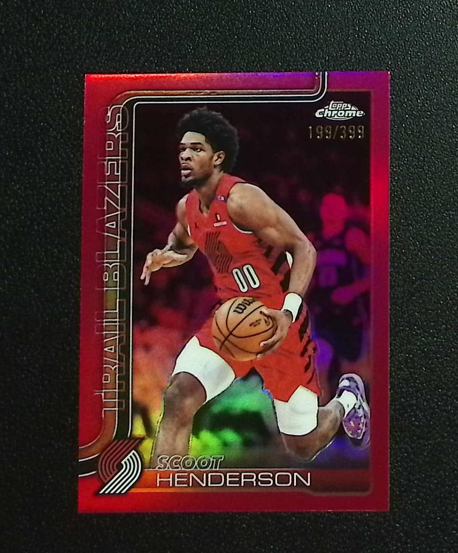 Scoot Henderson Magenta Refractor /399 2025-26 Topps Chrome Update #85 Trail Blazers: Topps & Bowman Basketball NBA Trading & Sports Cards, Sports Cards for Sale Near Me, Chrome, Refractor, SP, SSP, Valuable Auction Memorabilia Lots Sold On Line, NBA Championship & Hall of Fame Player 