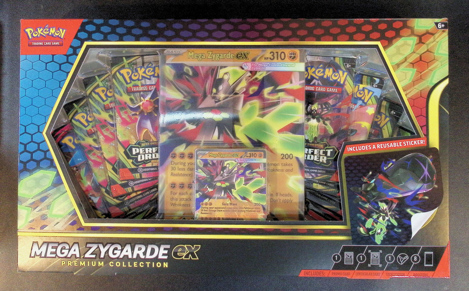 Pokemon Mega Zygarde ex Premium Collection Box: 8 Booster Packs: Pokemon Trading Card Game Cards, Charizard, Pikachu, Mewto, EX, Referse Holo, Holo Rare Cards, Secret Rare Cards, Full Art Cards, Evee, 3 Stars Ultra Rare Cards, Double Rare, Illustration Rare, Specia