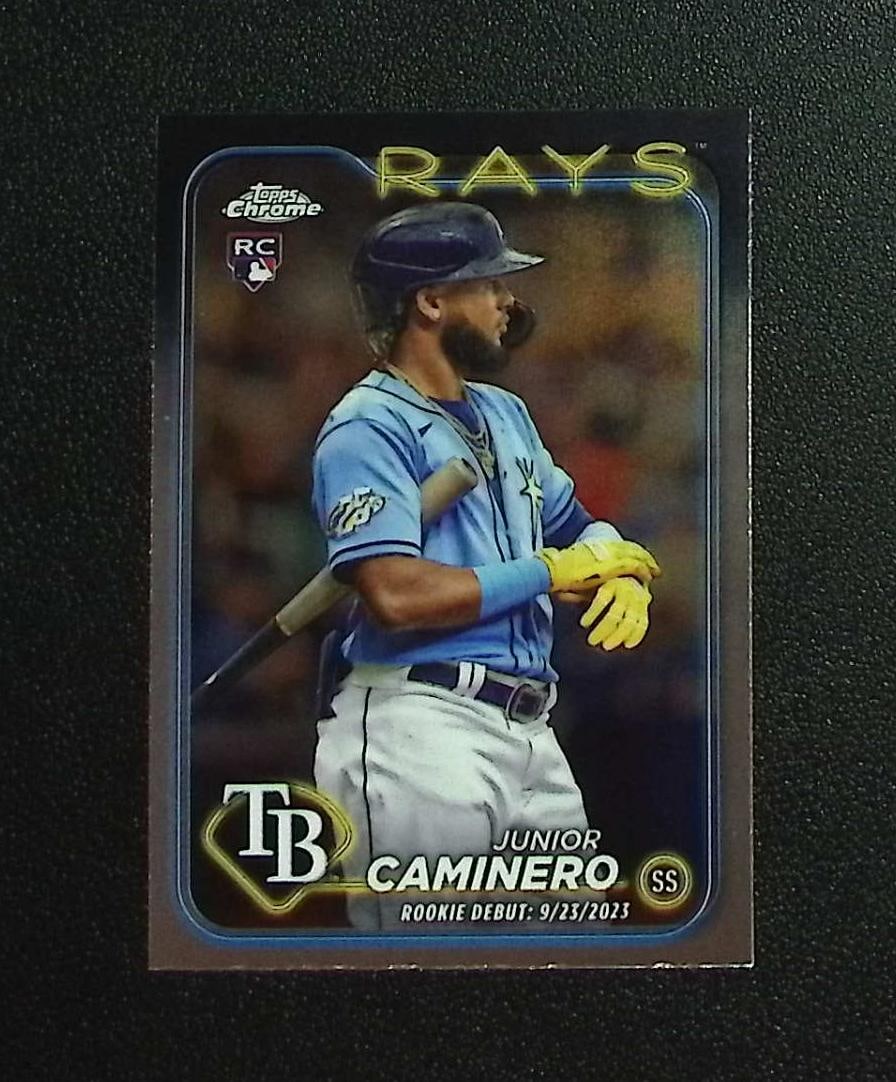 Junior Caminero Rookie Card 2024 Topps Chrome Update #USC193 Tampa Bay Rays: Topps, Bowman, & Fanatics Baseball MLB Trading & Sports Cards, Sports Cards for Sale Near Me, World Series & Hall of Fame Players Memorabilia, Refractors, X-Fractors, Numbered, SP, SSP, Valuable Aucti