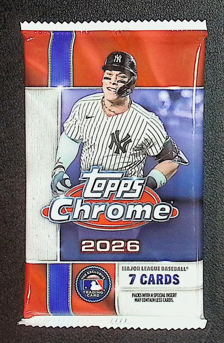 2026 Topps Chrome Baseball Mega Box Pack: Factory Sealed Topps Baseball MLB Trading & Sports Cards, Rookie Cards in this set are Jack Caglianone, Speckled, SP, SSP, Variations, Autographs, Chrome, Refractors, 1976 Topps, Sports Cards for Sale