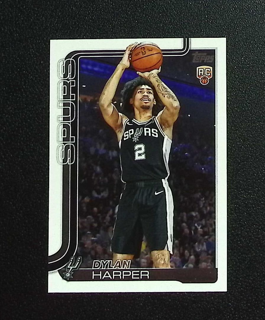 Dylan Harper Rookie Card 2025-26 Topps #202 San Antonio Spurs: Topps & Bowman Basketball NBA Trading & Sports Cards, Sports Cards for Sale Near Me, Chrome, Refractor, SP, SSP, Valuable Auction Memorabilia Lots Sold On Line, NBA Championship & Hall of Fame Player 