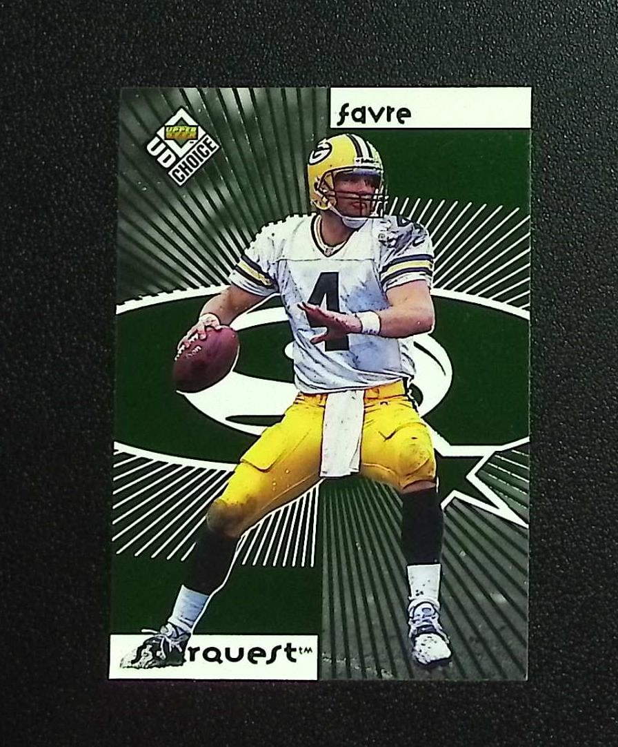 Brett Favre Starquest Green 1998 Upper Deck #4 Green Bay Packers: Upper Deck Football NFL Trading Cards, Old Sports Cards for Sale Near Me, Hall of Fame & Super Bowl Player Cards, Auction Memorabilia Lots for Sale on Line