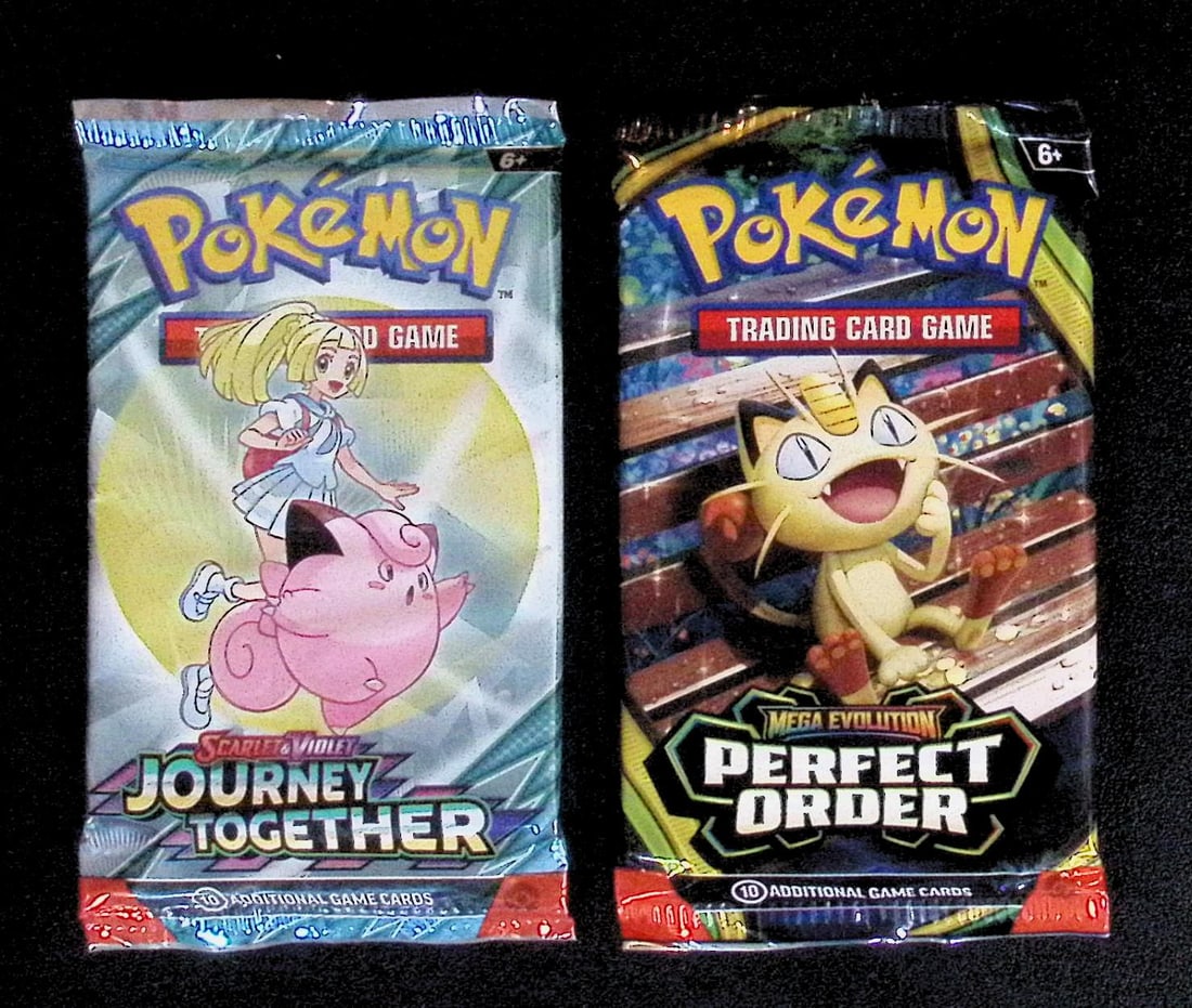2 COUNT: 1 - Pokemon Journey Together & 1 - Perfect Order Booster Packs: Pokemon Trading Card Game Cards, Charizard, Pikachu, Mewto, EX, Referse Holo, Holo Rare Cards, Secret Rare Cards, Full Art Cards, Evee, 3 Stars Ultra Rare Cards, Double Rare, Illustration Rare, Specia
