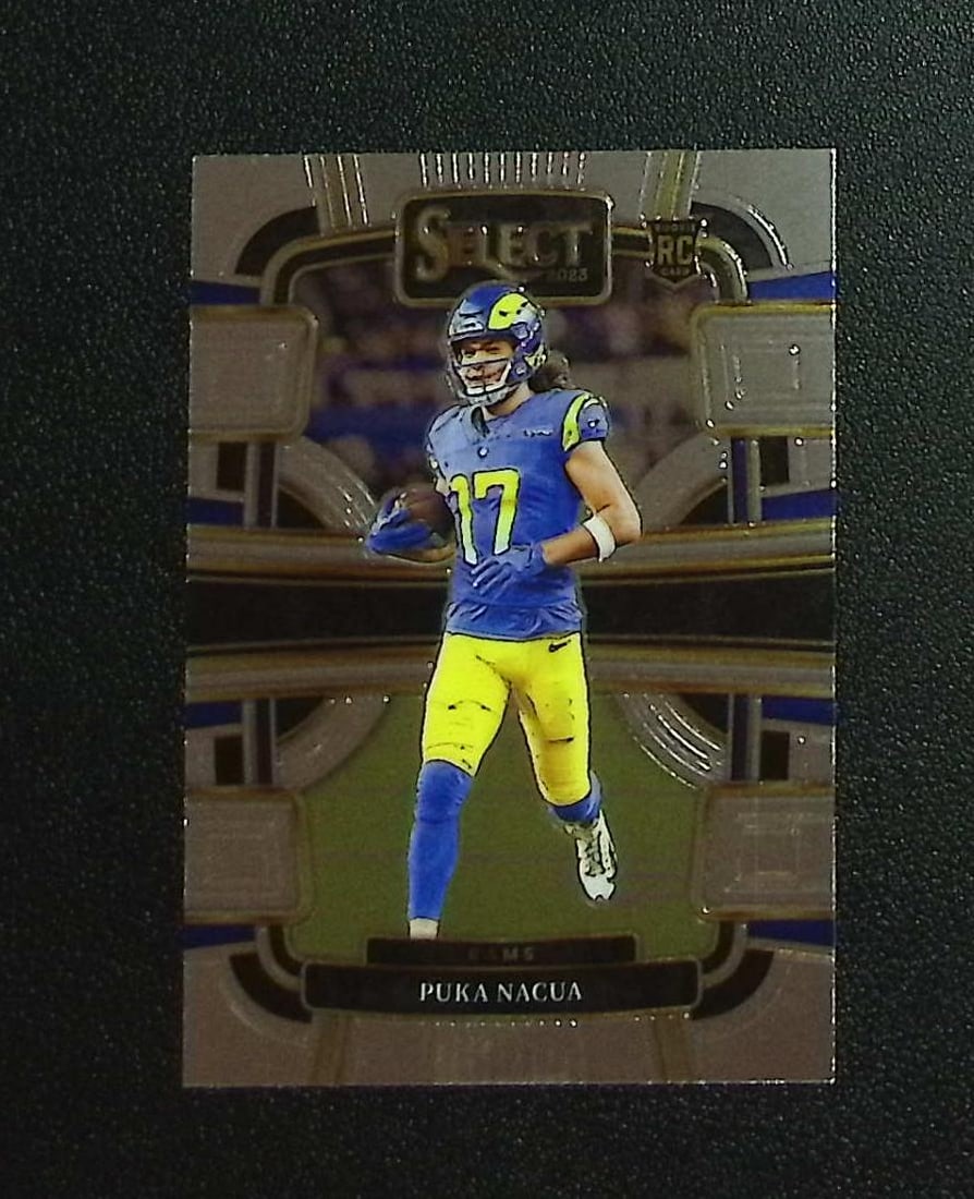 Puka Nucua Rookie Card 2023 Select #56 Los Angeles Rams: Panini, Donruss Optic, & Donruss Select, Prizm, Mosaic, Contenders, Zenith, Phoenix, Illusions, Absolute, Rookie NFL Sports Trading Cards, SP, SSP, Cards, Football Cards for Sale Near Me, Superbowl & 