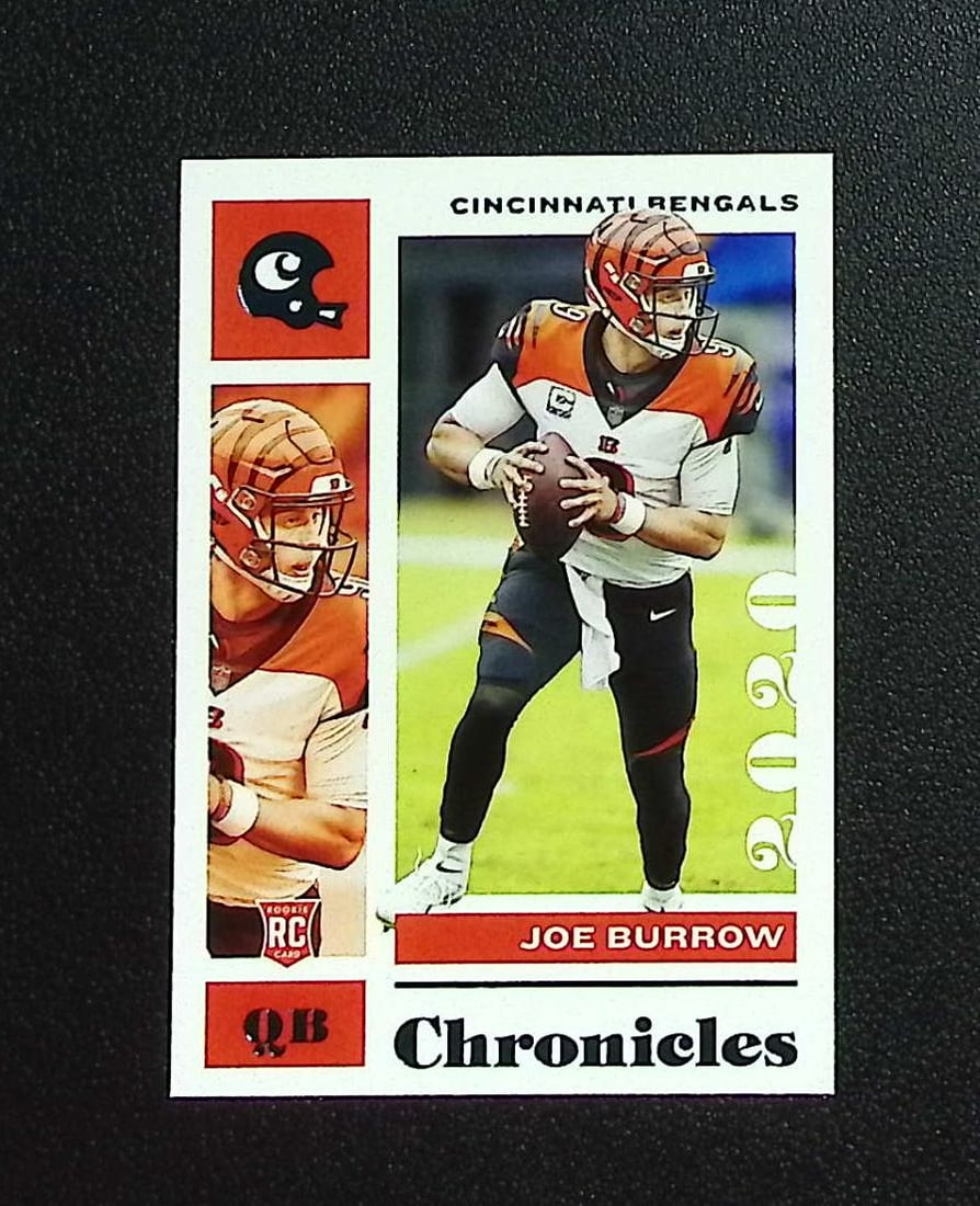 Joe Burrow Rookie Card Teal 2020 Chornicles #19 Cincinnati Bengals: Panini, Donruss Optic, & Donruss Select, Prizm, Mosaic, Contenders, Zenith, Phoenix, Illusions, Absolute, Rookie NFL Sports Trading Cards, SP, SSP, Cards, Football Cards for Sale Near Me, Superbowl & 