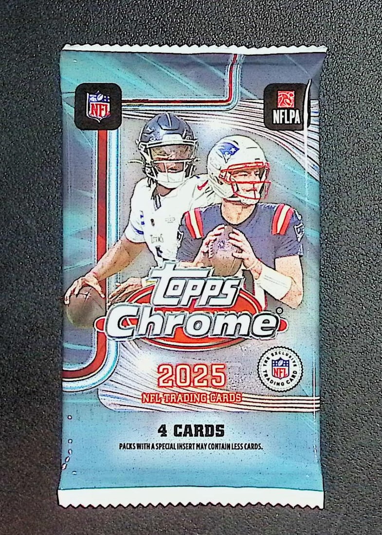 2025 Topps Chrome Football Blaster Box Pack: Topps Football NFL Trading & Sports Cards, Refractors, Prism Refractors, X-Fractors, Sports Cards for Sale Near Me, Super Bowl & Hall of Fame Players, Autographs, SP, SSP, Valuable Auction Memorabilia