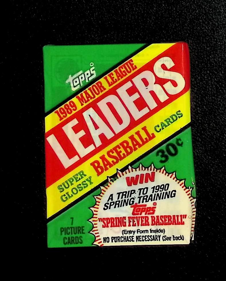 1989 Topps Major League Leaders Super Glossy Vintage Baseball Cards Retail Box Wax Pack Mini Cards: Topps Vintage Baseball Rookie MLB Trading & Sports Cards, Gary Carter, Nolan Ryan, Orel Hersheiser, Don Mattingly, Mike Schmidt Philadelphia Phillies, Old Baseball Cards for Sale Near Me, World Series