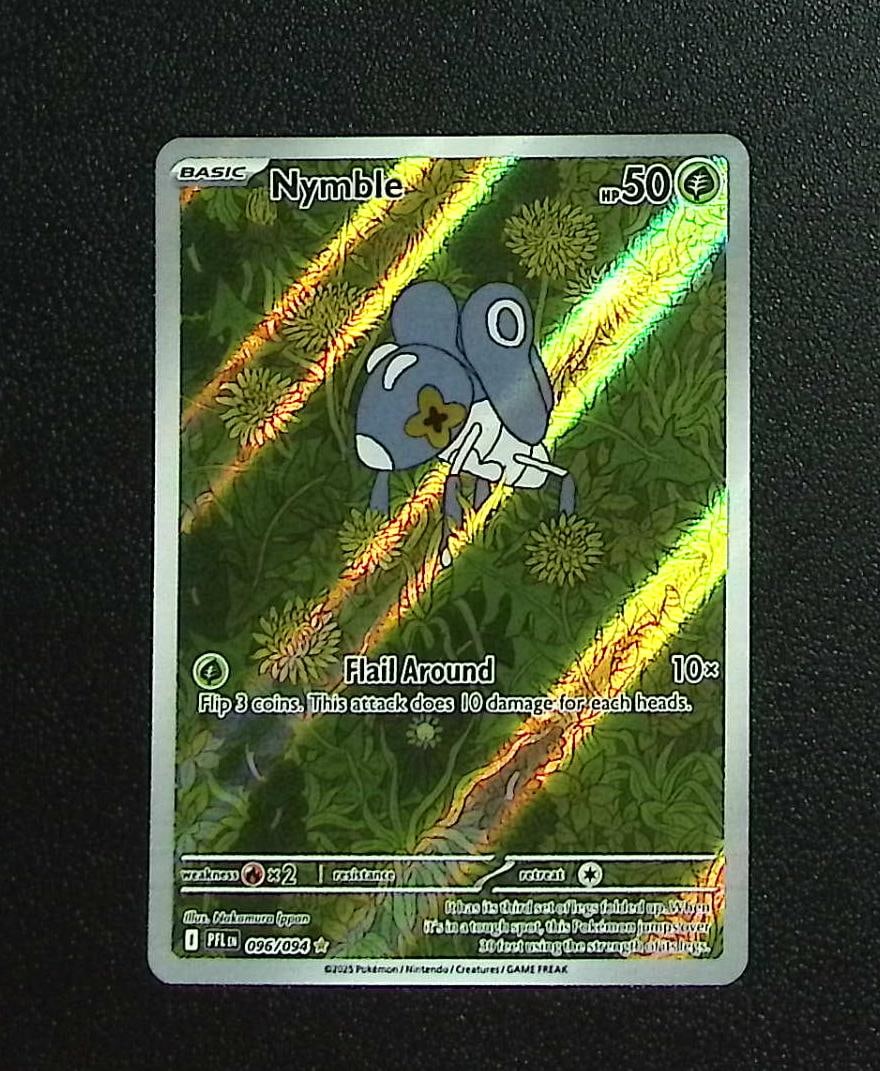 Pokemon Phantasmal Flames Nymble Illustration Rare #96: Pokemon Trading Card Game Cards, Charizard, Pikachu, Mewtwo, Reverse Holo, Holo Rare, Secret Rare Cards, Full Art Cards, Eevee, Ultra Rare Card, Illustration Rare, Special Illustration Rare SIR