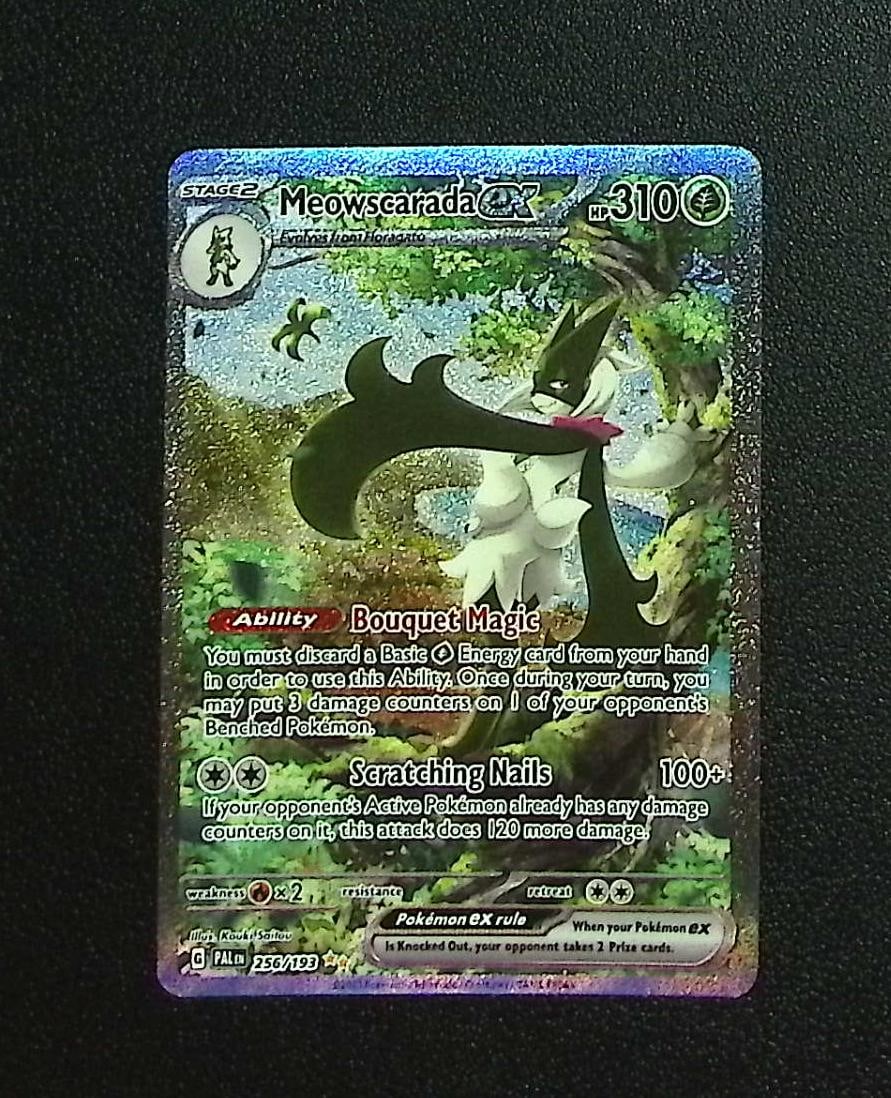 Pokemon Paldea Evolved Meowscarada Ex Special Illustration Rare #256: Pokemon Trading Card Game Cards, Charizard, Pikachu, Mewtwo, Reverse Holo, Holo Rare, Secret Rare Cards, Full Art Cards, Eevee, Ultra Rare Card, Illustration Rare, Special Illustration Rare SIR