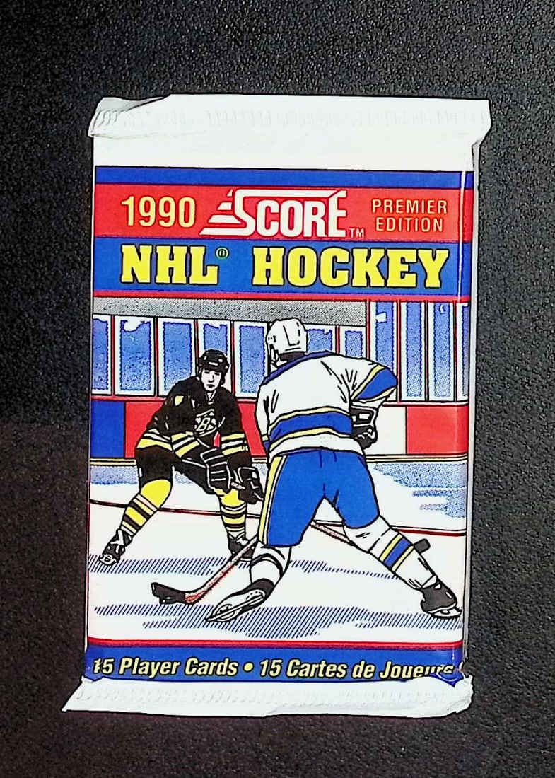 1990 Score Premier Edition Hockey Cards Retail Box Pack Sports Cards Wayne Gretzky: Score Hockey NFL Trading & Sports Cards, Brett Hull, Ray Bourque, Patrick Roy, Mario Lemieux, Wayne Gretzky, Stanley Cup & Hall of Fame Players, Old Sports Cards for Sale Near Me, Vintage Auction