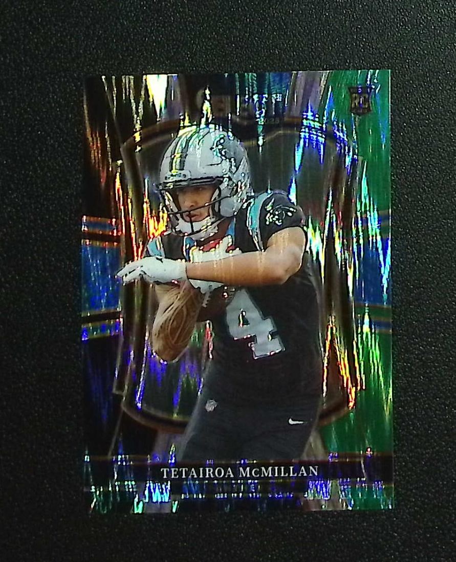 Tetairoa McMillan Rookie Card Black/Green Shock Prizm 2025 Select #144 Panthers: Panini, Donruss Optic, & Donruss Select, Prizm, Mosaic, Contenders, Zenith, Phoenix, Illusions, Absolute, Rookie NFL Sports Trading Cards, SP, SSP, Cards, Football Cards for Sale Near Me, Superbowl &