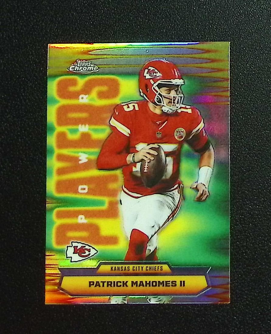 Patrick Mahomes Power Players Refractor 2025 Topps Chrome #PP-6 Chiefs: Topps & Bowman Football NFL Trading Sports Cards, Sports Cards for Sale Near Me, Super Bowl & Hall of Fame Player Cards, Resurgence, Composite, SP, SSP, Valuable Auction Memorabilia Lots For Sale On
