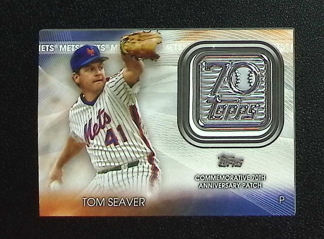Tom Seaver Commemorative 70th Anniversary Patch 2021 Topps #70LP-TS New York Mets: Topps, Bowman, & Fanatics Baseball MLB Trading & Sports Cards, Sports Cards for Sale Near Me, World Series & Hall of Fame Players Memorabilia, Refractors, X-Fractors, Numbered, SP, SSP, Valuable Aucti