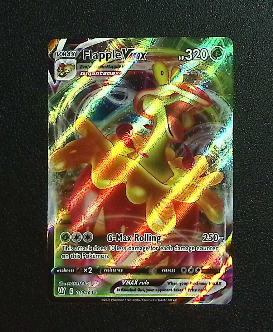Pokemon Battle Styles Flapple VMax #19: Pokemon Trading Card Game Cards, Charizard, Pikachu, Mewtwo, Reverse Holo, Holo Rare, Secret Rare Cards, Full Art Cards, Eevee, Ultra Rare Card, Illustration Rare, Special Illustration Rare SIR
