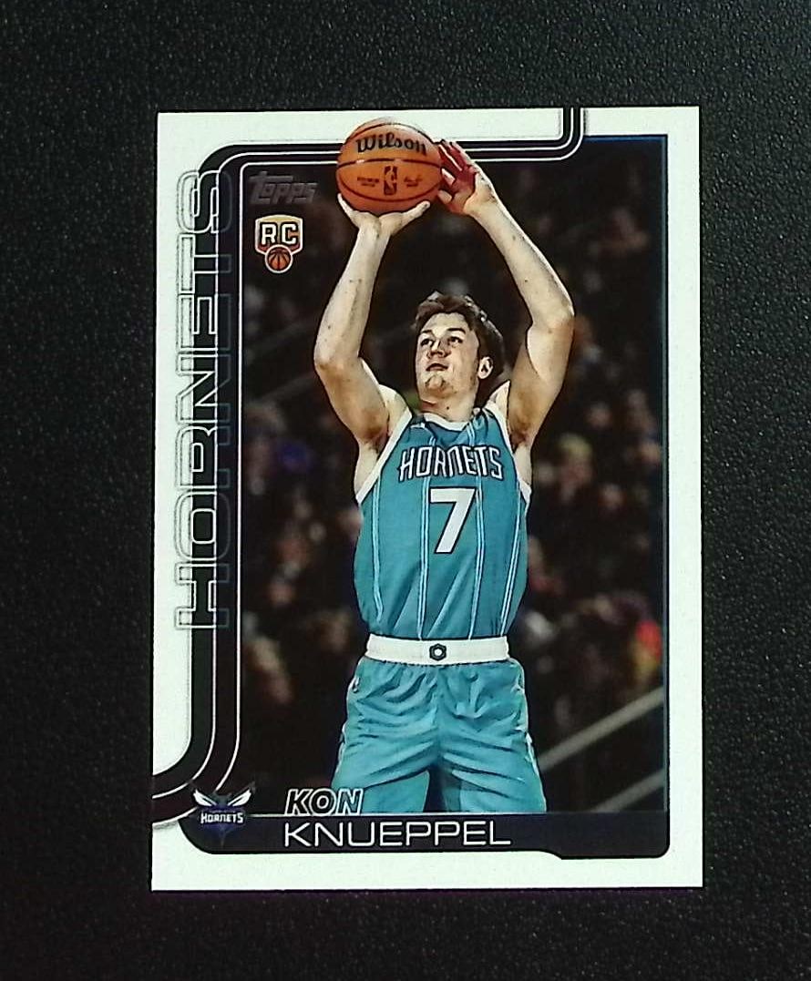 Kon Knueppel Rookie Card 2025-26 Topps #204 Charlotte Hornets: Topps & Bowman Basketball NBA Trading & Sports Cards, Sports Cards for Sale Near Me, Chrome, Refractor, SP, SSP, Valuable Auction Memorabilia Lots Sold On Line, NBA Championship & Hall of Fame Player 
