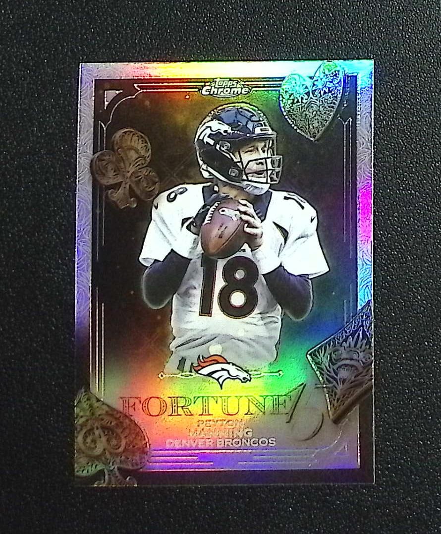Peyton Manning Fortune 15 Refractor 2025 Topps Chrome #F15-33 Denver Broncos: Topps & Bowman Football NFL Trading Sports Cards, Sports Cards for Sale Near Me, Super Bowl & Hall of Fame Player Cards, Resurgence, Composite, SP, SSP, Valuable Auction Memorabilia Lots For Sale On L