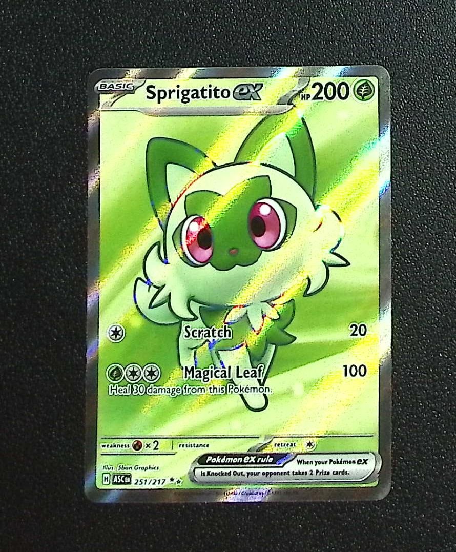 Pokemon Ascended Heroes Sprigatito Ex Ultra Rare #251: Pokemon Trading Card Game Cards, Charizard, Pikachu, Mewtwo, Reverse Holo, Holo Rare, Secret Rare Cards, Full Art Cards, Eevee, Ultra Rare Card, Illustration Rare, Special Illustration Rare SIR