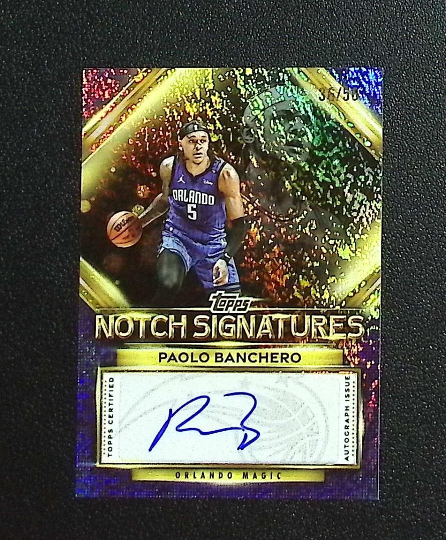Paolo Banchero Gold Holo Foil Auto /50 2025-26 Topps #TNS-PB Orlando Magic: Topps & Bowman Basketball NBA Trading & Sports Cards, Sports Cards for Sale Near Me, Chrome, Refractor, SP, SSP, Valuable Auction Memorabilia Lots Sold On Line, NBA Championship & Hall of Fame Player 