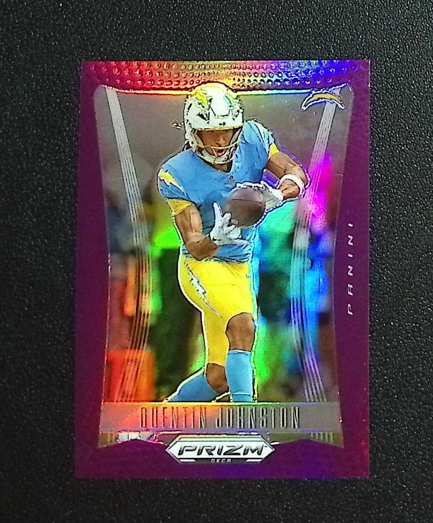 Quentin Johnston Purple Prizm /99 2024 Prizm Deca #176 Los Angeles Chargers: Panini, Donruss Optic, & Donruss Select, Prizm, Mosaic, Contenders, Zenith, Phoenix, Illusions, Absolute, Rookie NFL Sports Trading Cards, SP, SSP, Cards, Football Cards for Sale Near Me, Superbowl & 