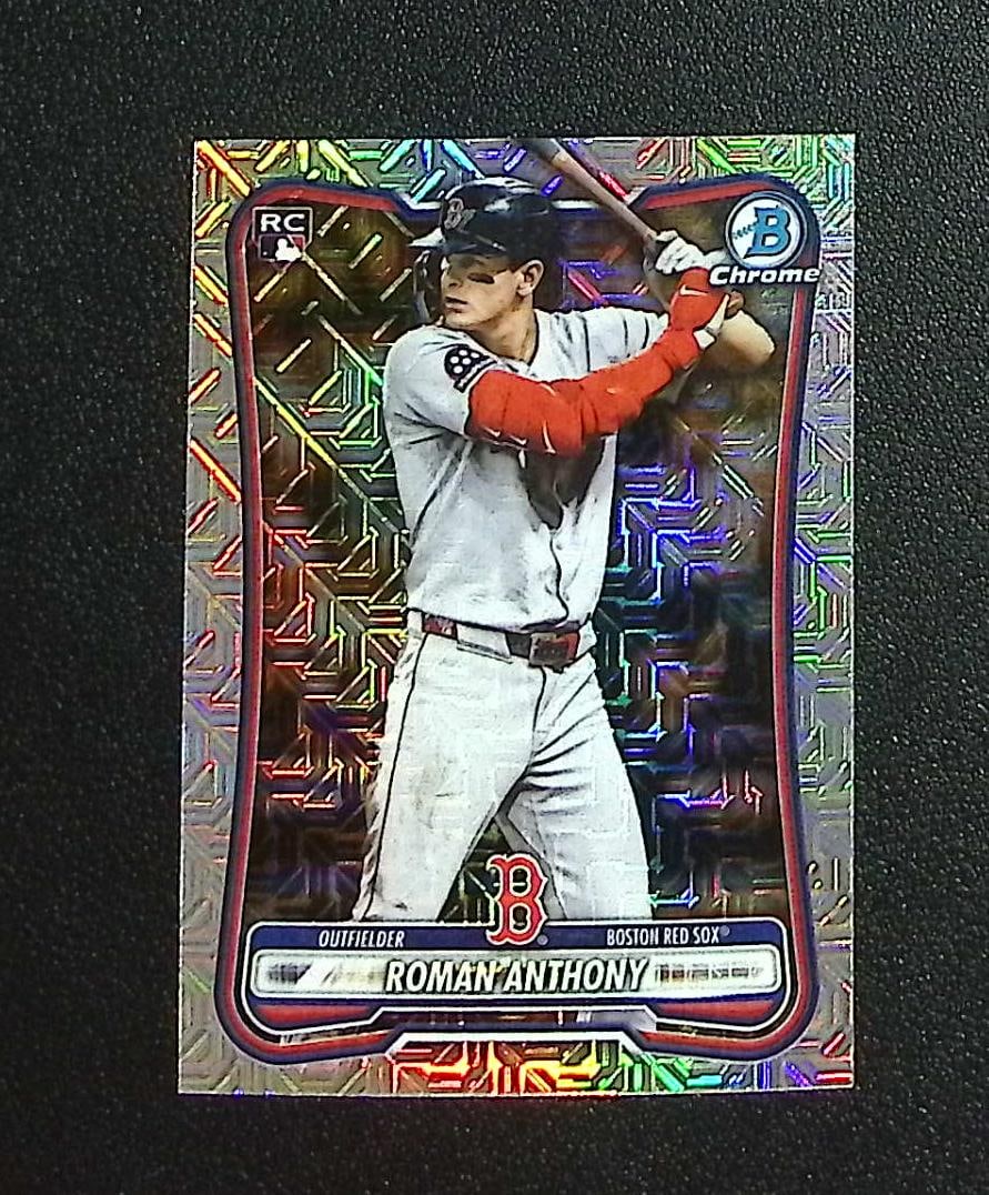 Roman Anthony Rookie Card Mojo Refractor 2026 Bowman Chrome #18 Boston Red Sox: Topps, Bowman, & Fanatics Baseball MLB Trading & Sports Cards, Sports Cards for Sale Near Me, World Series & Hall of Fame Players Memorabilia, Refractors, X-Fractors, Numbered, SP, SSP, Valuable Aucti