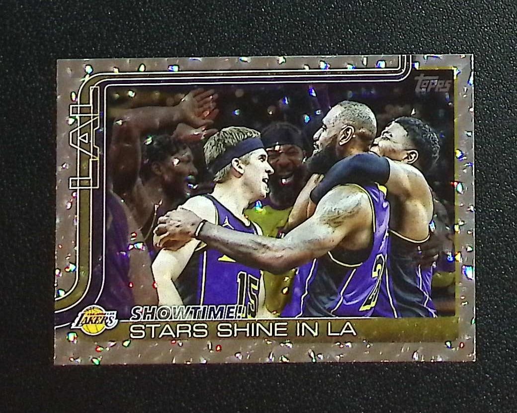 Stars Shine In LA Lebron James Crackleboard 2025-26 Topps #293 Los Angeles Lakers: Topps & Bowman Basketball NBA Trading & Sports Cards, Sports Cards for Sale Near Me, Chrome, Refractor, SP, SSP, Valuable Auction Memorabilia Lots Sold On Line, NBA Championship & Hall of Fame Player 