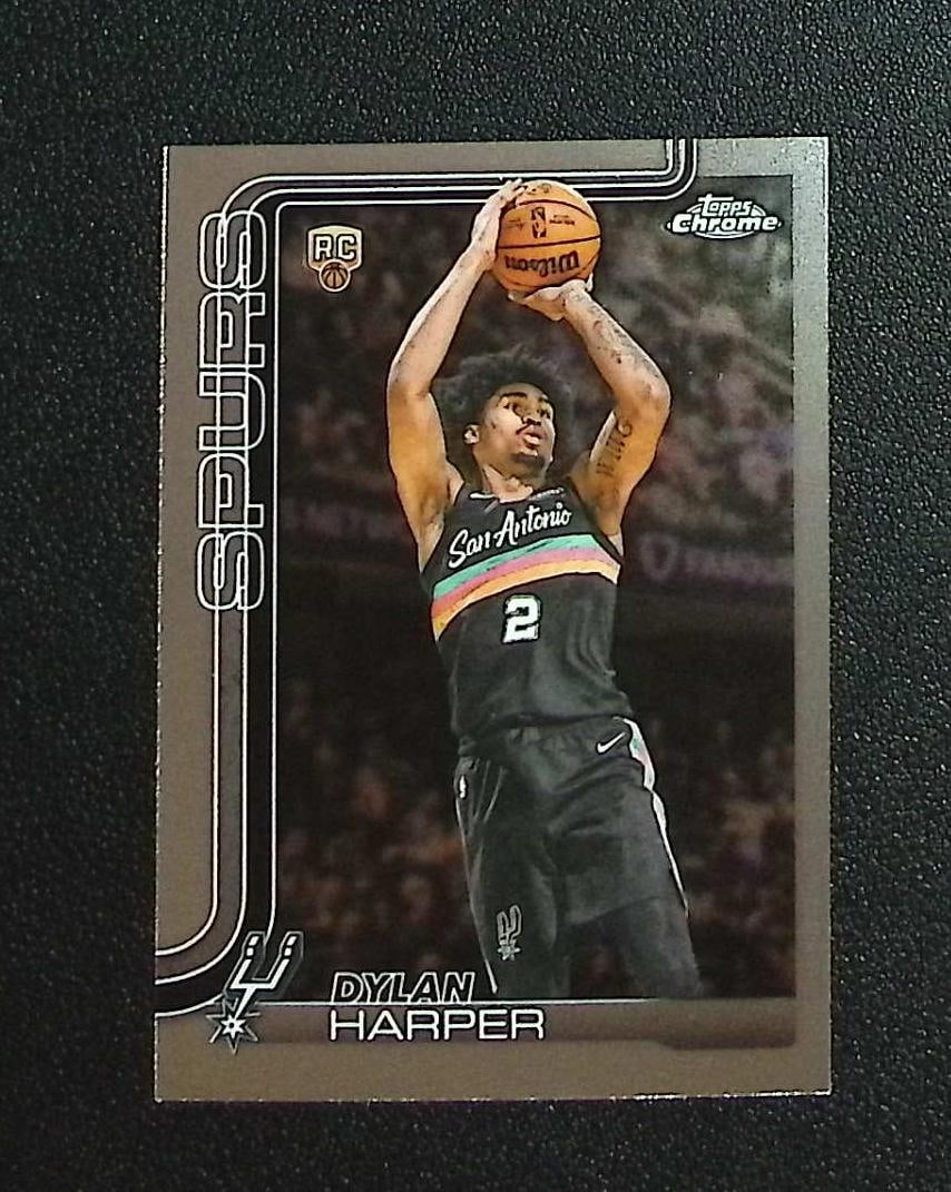 Dylan Harper Rookie Card 2025-26 Topps Chrome Update #152 San Antonio Spurs: Topps & Bowman Basketball NBA Trading & Sports Cards, Sports Cards for Sale Near Me, Chrome, Refractor, SP, SSP, Valuable Auction Memorabilia Lots Sold On Line, NBA Championship & Hall of Fame Player 